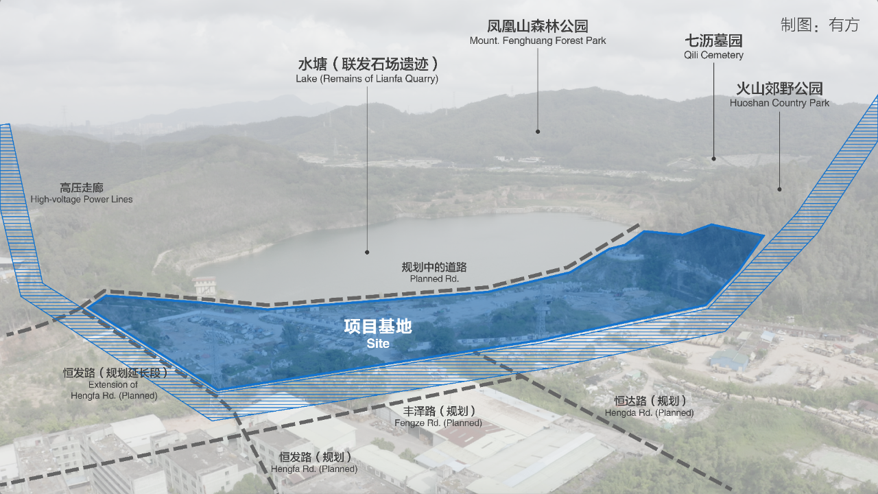 场地范围示意图 ©有方